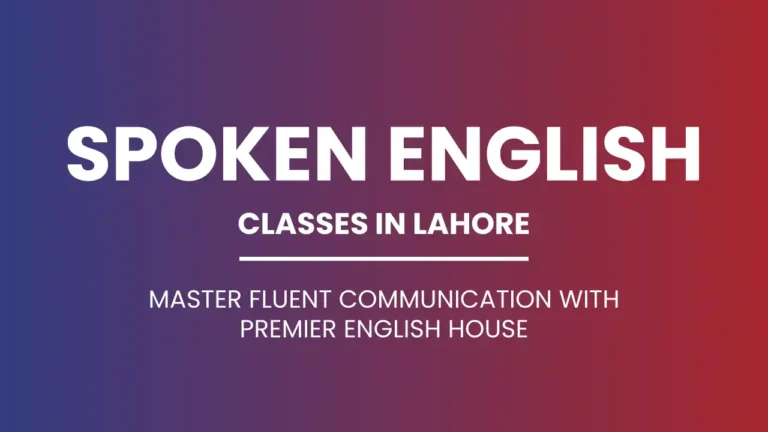 Spoken English Classes in Lahore