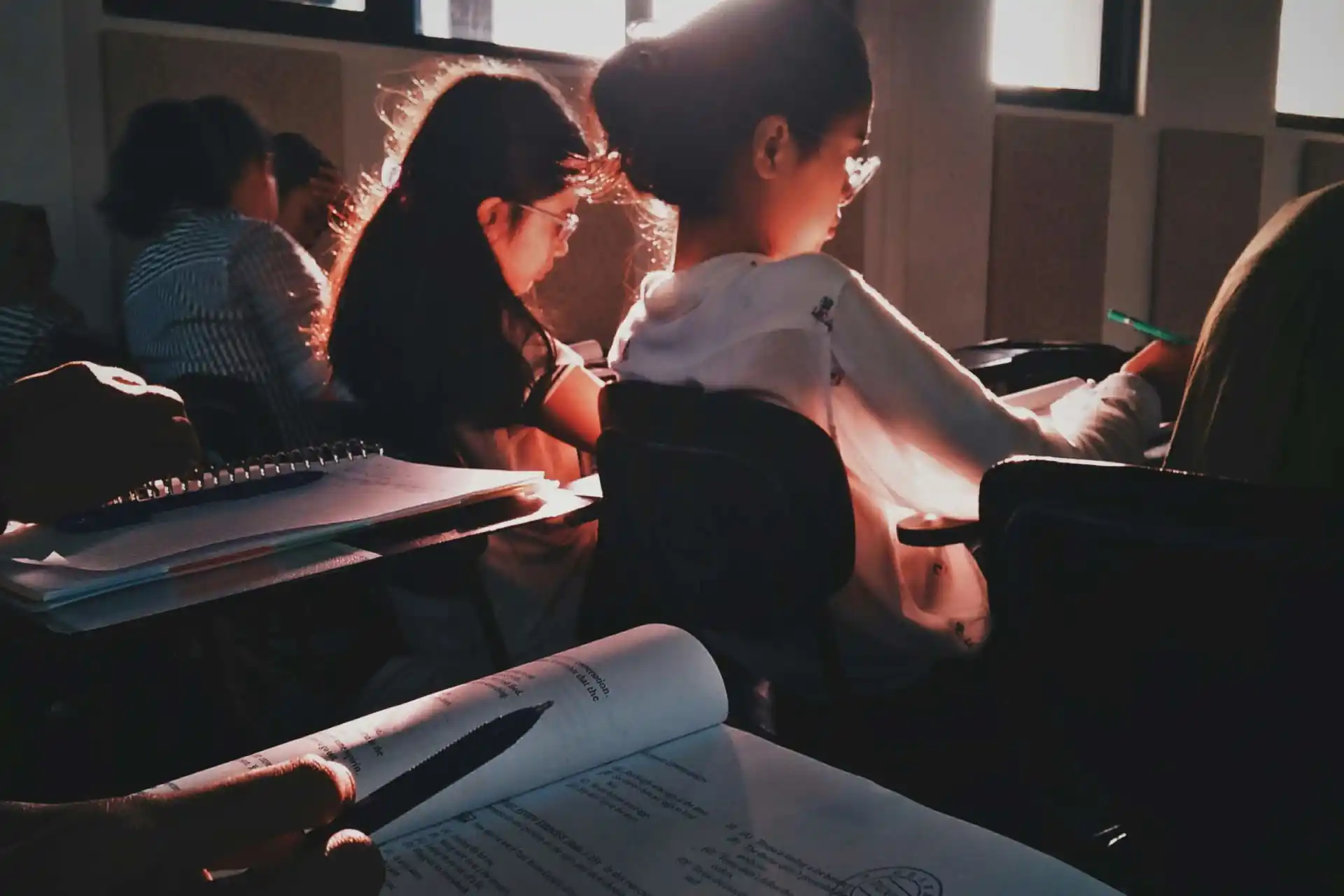 Students attending the B1 Pre-Intermediate English Course at Premier English House