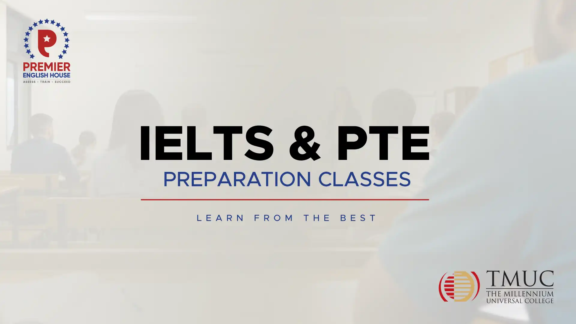 ielts and pte preparation classes at tmuc peshawar campus by premier english house, the best english language institute in Pakistan